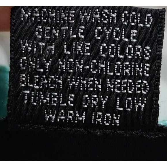 Style & Co Women's Short Sleeve Blouse Top Button Up 100% Linen Beaded Blue Sz 6 - Picture 7 of 8